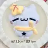 Boneca de Pelúcia Gato Preto de Olhos Grandes Desenho Animado Gatinho Preto Fofo Que Faz Barulho Pingente de Mochila Acessórios Venda por Atacado