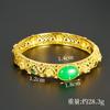Pulsera hueca de oro de arena vietnamita antigua y calcedonia para mujer estilo palacio retro temperamento rico accesorios Yiwu al por mayor