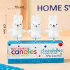 Estilo ins decoração de bolo de aniversário de desenho animado velas flores chapéus de festa urso de pelúcia rosto sorridente corações velas de aniversário infantil