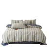 Invierno A Todo Algodón Algodón Puro B Vellón de Leche Juego de Tres Piezas Funda Nórdica de Vellón de Coral Funda Nórdica de Invierno Ropa de Cama de Algodón con Vellón para Bebé Más Terciopelo