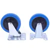 Ruedas para Carretilla de Mano de 4 Pulgadas 5 Pulgadas Ruedas Giratorias para Carrito Plano Remolque Ruedas con Freno Fijo Ruedas Resistentes al Desgaste