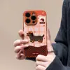 Adequado para Capa de Celular Iphone17Promax Apple 16 Textura de Couro Outono e Inverno Dachshund 15/14 Laranja Novo Estilo