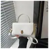 Estilo Coreano 2026 Verano Nuevo Hebilla Retro Moda Tendencia Textura Estilo Coreano Hombro Único de Mano Cruzada Bolsa Cuadrada Pequeña para Mujer
