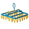 Suministro directo de fábrica percha plegable multifuncional tendedero a prueba de viento multi-clip para calcetines tendedero universal percha de plástico venta al por mayor