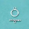 Plata de Ley S925 Plata Tailandesa Hebilla Ot Trenzada de Tres Líneas Envejecida Collar Pulsera Cadena de Perlas Hebilla de Conexión Accesorios de Plata