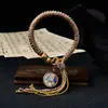 Pulsera Original Tejida a Mano con Nudo Vajra Thangka Ocho Deidades Guardianas Pulsera de Tara Verde Sala de Transmisión en Vivo
