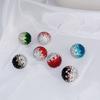 Cuentas redondas degradadas arcilla polimérica bola de diamantes diamantes completos cuentas de agujero recto fábrica al por mayor DIY accesorios para llavero de teléfono móvil collar