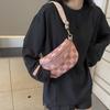 Bolso bandolera de cadena a cuadros de alta gama de moda 2024, nuevo estilo japonés y coreano, pequeño bolso versátil para clase y desplazamientos