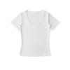 Estilo Americano Retrô Estilo Garota Quente Decote V Cintura Justa Umbigo Camiseta Slim-fit Emagrecimento Combina com Tudo Cor Sólida Base Ombro Regata para Mulheres