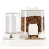 Alimentador Automático para Mascotas Dispensador de Agua 2 en 1 Separación Seco Húmedo Plato de Comida para Gatos Perros Plato de Agua Suministros Diarios para Mascotas