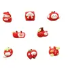 Accesorios de Arte para Uñas de Dibujos Animados de Manzana Roja Uñas Portátiles para Niños Pinzas para el Cabello Pendientes Hechos a Mano DIY Árbol Accesorios para Dedos Descompresión Cruz