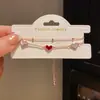 Pulsera de Flor y Lazo de Circonita Francesa, Lujo Ligero, Gama Alta, Pulsera Exquisita, Moderna, Dulce y Elegante
