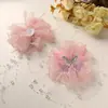 Estilo Princesa Original Dulce Pequeño Fresco Flor de Organza Mariposa Inteligente Borla DIY Pasador Accesorios para el Cabello
