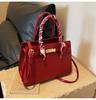 Bolsa de mão simples versátil estilo ocidental debaixo do braço alta textura moda bolsa de ombro mensageiro padrão de pedra bolsa de menina