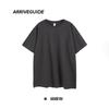 Camiseta de Algodón de 260g para Hombre, Edición Grande de Moda Nacional, Estilo Hombro, Juvenil, Ocio, Deportes, Holgada, Manga Corta, Pesada