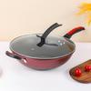 Sartén Antiadherente Blanca Estrellada Impresa para el Hogar Transfronteriza Personalizada con Menos Humo de Aceite Wok Wok de Diamante Set de Regalo Empresarial Personalización