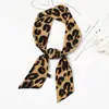 [Fita Curta de Leopardo] Chic Coreano Pequena Fita Lenço Decorativo Casual Gravata Alça de Bolsa Lenço Lenço Feminino