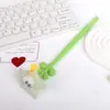 Nueva pluma de gel de flor de tela creativa, linda flor pequeña colorida de silicona de alto valor, pluma de sacudir, pluma a base de agua