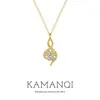 Collar de pata de gato moderno y lindo bañado en oro real para mujer, cadena de clavícula de lujo ligero de nicho de alta gama con piedras de circonita