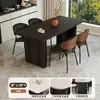 Mesa de comedor cuadrada para varias personas, mesa de comedor estilo italiano, mesa de comedor de losa de roca para uso doméstico, mesa de comedor para apartamentos pequeños, modelo nuevo con sensación de lujo ligero y alta gama