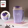 Popular Taza de Acero Inoxidable 316 Estilo Ins con Pantalla de Temperatura, Doble Pared Aislada con Correa, Taza de Viaje Portátil y Elegante
