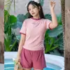 Moda Praia Plus Size para Mulheres, Novo Estilo Verão 2026, Cobre o Corpo, Emagrecimento, Conservador, Conjunto de Duas Peças, para Estudantes, Plus Size, Adequado para Fontes Termais