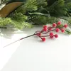 Guirnalda Decorativa de Navidad, Guirnalda de Bolas de Navidad con Bayas y Agujas de Pino Simuladas, Colgante de Puerta, Estufa, Pared para Fiestas en Casa