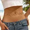 Cadena de cintura de metal estilo bohemio en stock transfronteriza, cadena para el ombligo con pedrería, cinturón para el ombligo para faldas, accesorios sexys