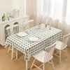 Toalha de Mesa Peva Impermeável e à Prova de Óleo Sem Lavagem, Toque de Luxo Leve e de Alta Qualidade, Tapete Quadrado Simples de Desenho Animado para Piquenique, Toalha de Mesa para Quarto de Estudante