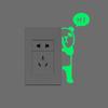 Pegatina de Pared Luminosa Nueva Creativa Transfronteriza Pegatina de Interruptor Baño Dormitorio Decorativa Removible Pegatina Fluorescente Pintura