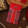 Nuevos sobres rojos de alta gama de Jintuan, sobres rojos estilo chino, bolsas de sobre rojas de tela para ceremonia del té, colección de artículos para bodas, productos de tela