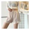 Pantalones de seguridad holgados de verano para mujer, antideslizamiento, ligeros, de gasa fina con base de encaje de hadas, para el hogar