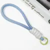 Lanyard Corto para Teléfono, Anticaída, Correa de Muñeca Antideslizante, Cadena Cruzada Tejida para Teléfono Color Bloque Estilo Chanel para Mujer