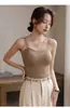 Camisole de verão 2024 novo, lindo nas costas, sem costura, de seda gelada, com bojo, pode ser usado por dentro e por fora do casaco base