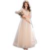 Vestido de Noche de Comercio Exterior para Mujer 2026 Nuevo Vestido de Noche de Encaje para Banquete de Reunión Anual Anfitrión Vestido Cruzado de Longitud Media para Dama de Honor