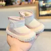 Botas de Nieve para Niños Invierno Antideslizantes para Exteriores Pisanieves de Nieve Botas de Algodón 1-2--3 Años Niños de Terciopelo Engrosadas Calientes Zapatos para Niños Pequeños