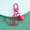 Campana de Puerta con Hebilla de Llavero de Estrella de Cinco Puntas Hueca de Colores Colgante de Perler Beads Hecho a Mano DIY Material de Accesorio Adorno Venta al por Mayor