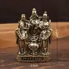 Ornamento de latão de cinco vias para lojas, escritórios, salas de estar, oferendas budistas, uso doméstico, estátuas de deuses, estátuas de bronze, ornamentos de latão