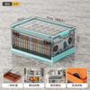 Caja de Almacenamiento de Plástico para el Hogar Transparente Armario de Almacenamiento de Ropa Montaje en Coche Almacenamiento de Libros y Juguetes Caja de Almacenamiento Plegable con Tapa
