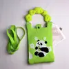 Bolso de Teléfono Móvil a Cuadros para Mujer Bolso Cruzado de Hombro Pequeño Lindo Ligero Bolso Tejido Bolso de Punto