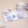 Broche de Peluche Blanco Puro de Dibujos Animados Bordado Cabeza de Gato Joyería Bufanda Zapatos y Calcetines Decoración de Muñeca Accesorios de Joyería