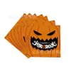 Vajilla de Halloween de Nuevo Producto Transfronteriza Fondo Naranja Calabaza Riendo Vajilla Desechable Suministros para Fiestas Platos de Papel Desechables