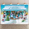 Tecido de Fundo de Natal Novo Transfronteiriço, Tecido Pendurado para Decoração de Feriado, Aniversário e Inverno, Tecido de Fundo para Fotografia de Festa ao Ar Livre