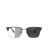 Gafas Miopía Piushuai de Media Montura que Cambian de Color para Hombres, Luz Azul Anti-Reflejos, Aspecto de Alta Calidad, Lentes Neutros, Monturas de Gafas Retro con Marco Negro para Mujeres