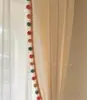 Renda para Cortina, Borlas Coloridas, Contas de Madeira, Renda de Fita, Decoração Artesanal para Quarto Infantil, Acessórios de Vestuário