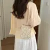 Bolsa de Celular de Corda de Cera com Contas de Verão Transfronteiriça, Bolsa Transversal de Alta Qualidade, Bolsa de Ombro Trançada Versátil para Mulheres para Férias