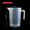 Taza medidora de plástico de alta transparencia para hornear y té de leche, Taza graduada de plástico doméstico de grado alimenticio, Taza medidora comercial de gran capacidad