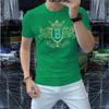 Marca de Moda Trendy de Estación Europea Camiseta de Manga Corta con Cuello Redondo para Hombre Guapo con Diamantes Calientes Casual Versátil Nuevo Casual de Moda