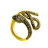 Anel de Cobra Cravejado de Diamantes Mais Vendido Transfronteiriço Estilo Europeu e Americano Torcido Enrolado Anel de Dedo de Cobra Pequena Exagerado Anel de Dedo de Animal