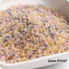 Super-Excelente 2 mm Hielo Imitación Jade Núcleo Teñido Vidrio Cuentas de Arroz Imitación Checo Crema Vidrio Cuentas para Pulsera Anillo DIY